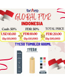 Tyeso Tumbler Botol Minum 600ml TS-8770C Stainless Steel Anti Tumpah Double Vacuum