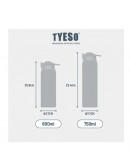 Tyeso Tumbler Botol Minum 600ml TS-8770C Stainless Steel Anti Tumpah Double Vacuum