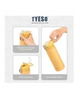 Tyeso Tumbler Botol Minum 600ml TS-8770C Stainless Steel Anti Tumpah Double Vacuum